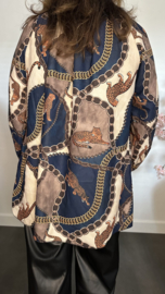 Blouse Panters en Chains Marine