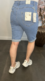 Bermuda stretch Jeans met omslag