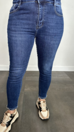 G-smack stretch jeans pearls met strik