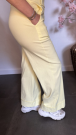 Highwaist WIDE LEG jogger Geel