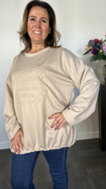 Sweater Custom +SIZE zand