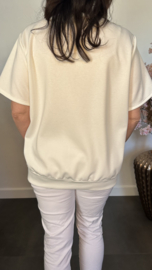 Sweatshirt J'adore panter/ bling Ecru