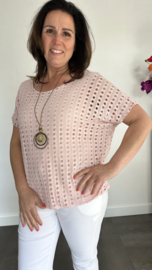 Shirt Lara met ketting roze