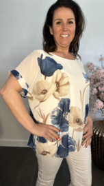 Voile blouse Roos Marine
