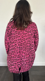 Tuniek baby rib panter +SIZE fuchsia