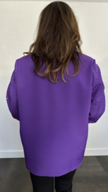 Blazer met gesmokte mouw sparkle + SIZE paars SALE