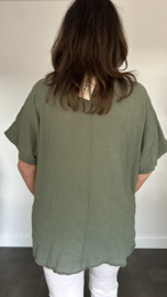 Shirt Lucy met ketting +Size army