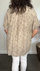 Blouse Silvi flowers Taupe