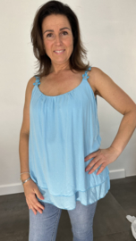 2-Laags top daisy turquoise