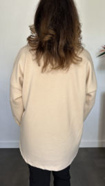 Sweater glitter gymp zand