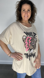 Oversized t-shirt Wild Thang zand
