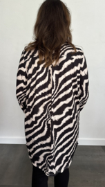 Tuniek zebra soft +SIZE zwart