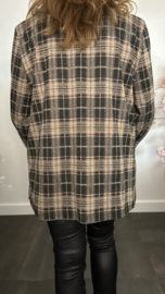 Geruite blazer zwart