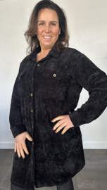 Baby rib blouse Charlie zwart
