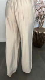 Palazzo broek Lindy met glans Taupe