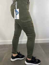 Worker jeans Miss RJ groen SALE