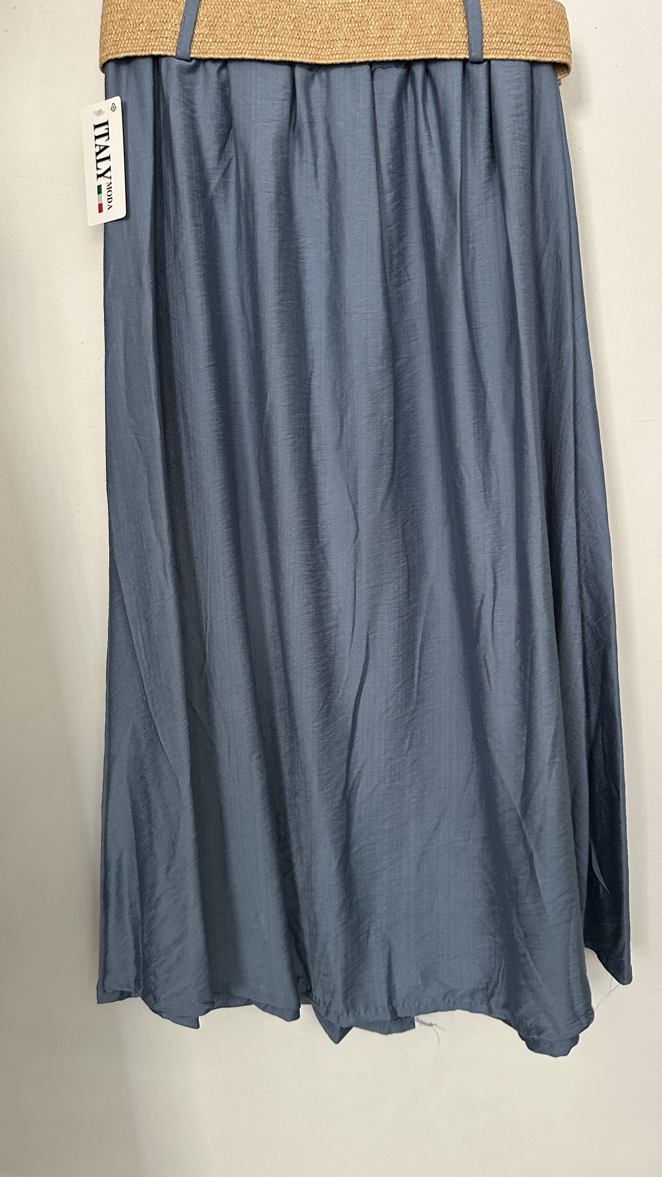 Rok Lena met knopen jeans blauw