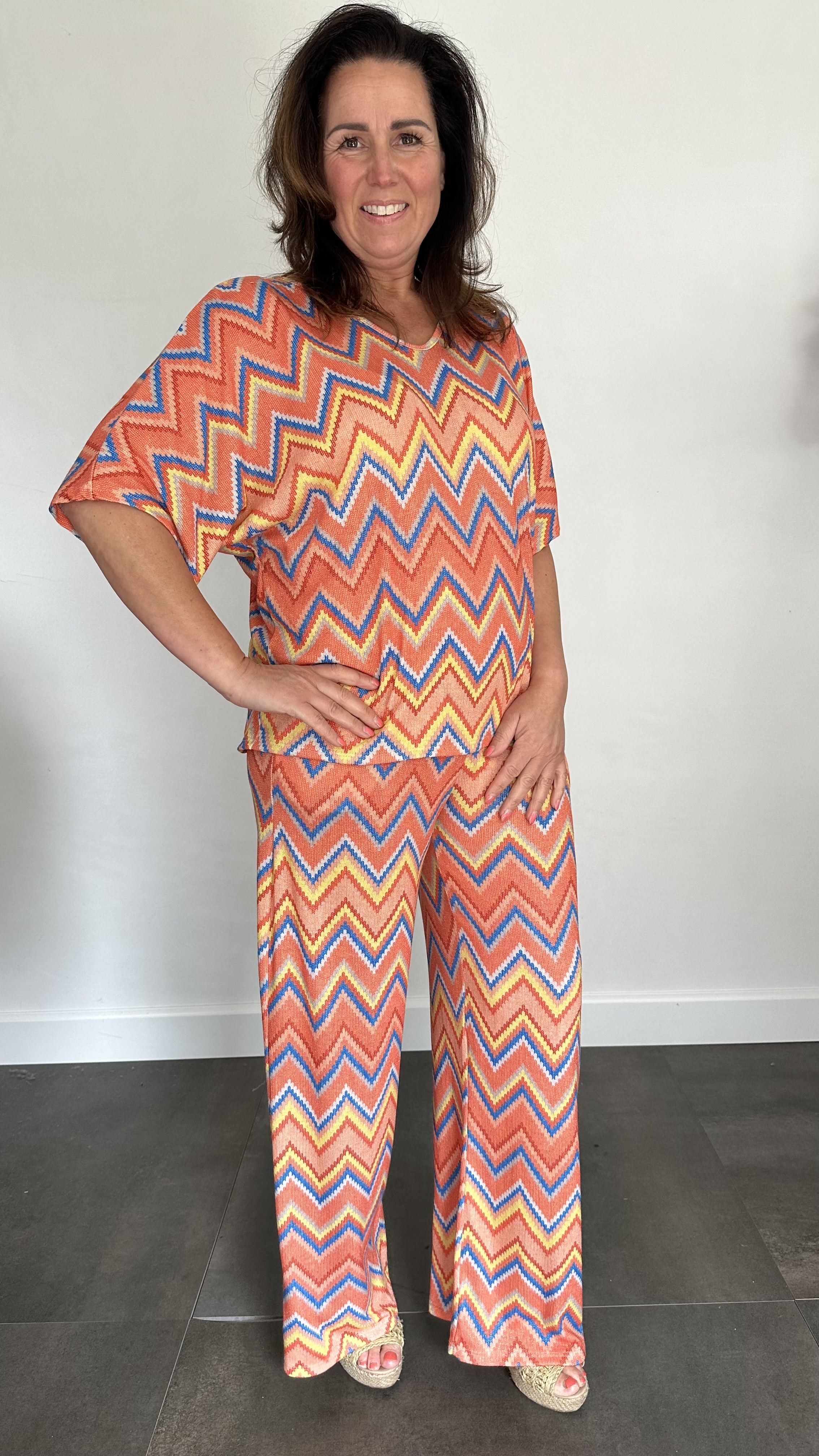 2-Delige set zig zag oranje