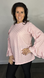 Top Judith met ruche roze