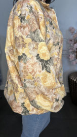 Ballon jack met bloemen Geel