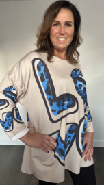 Shirt Love/Lips kobalt