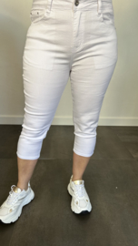 Capri stretch broek B.S. wit