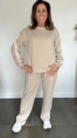 Comfy pak met dubbele bies zand