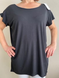 Shirt met koord zwart
