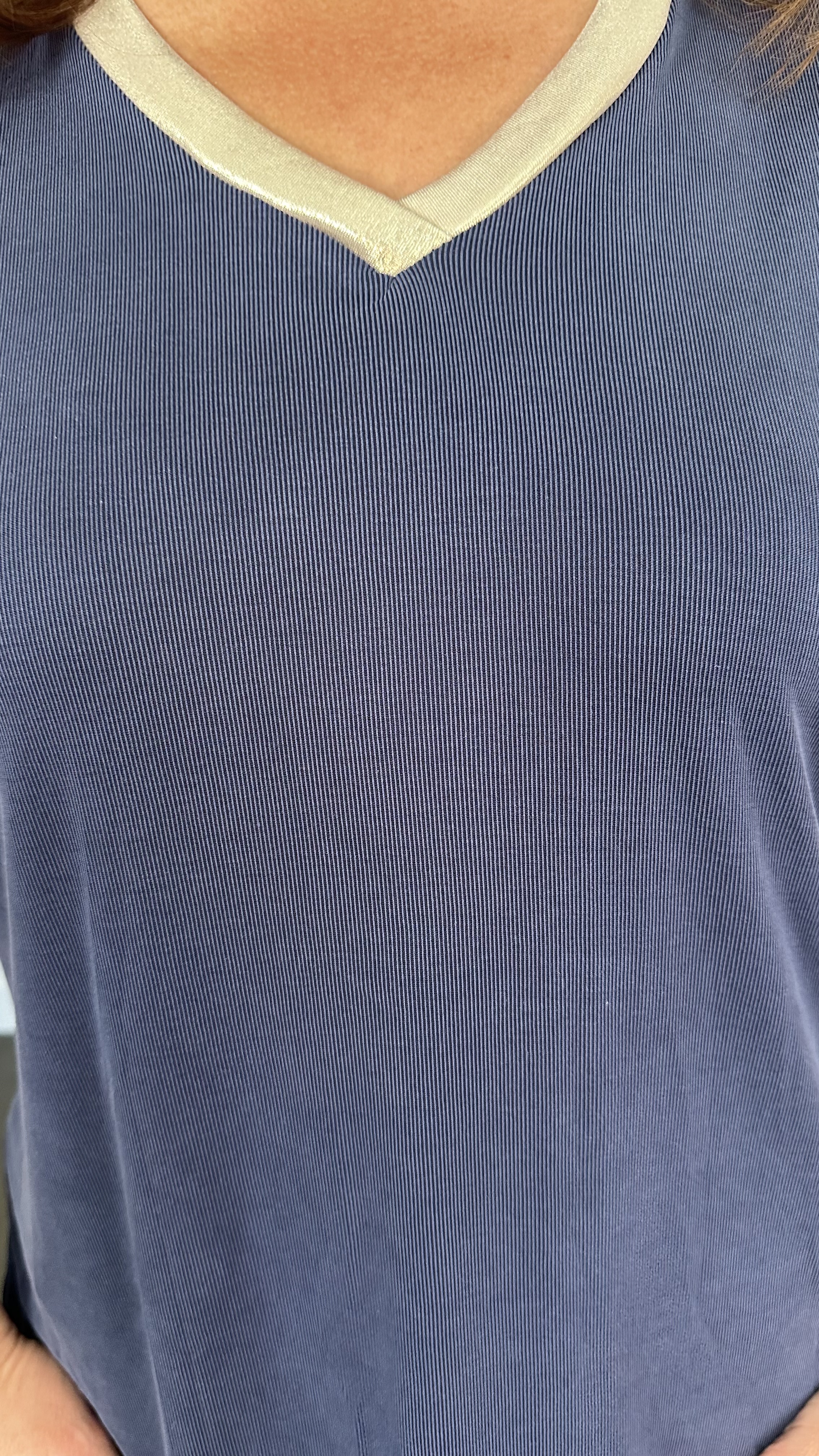 Shirt Milou goud/ marine