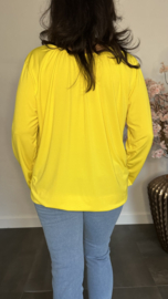 Ballon shirt travel met elastiek geel