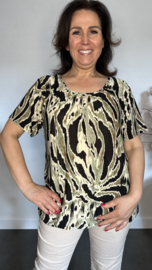 Ballon shirt met elastiek Wild Tiger army/zwart