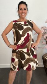 Mouwloze jurk met strik Amber Choco