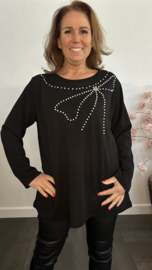 Trui Estelle met parels Zwart