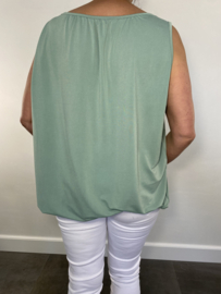 Ballon top travel licht groen +size