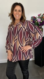 Blouse flames bordeaux