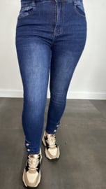 G-smack stretch jeans met knopen