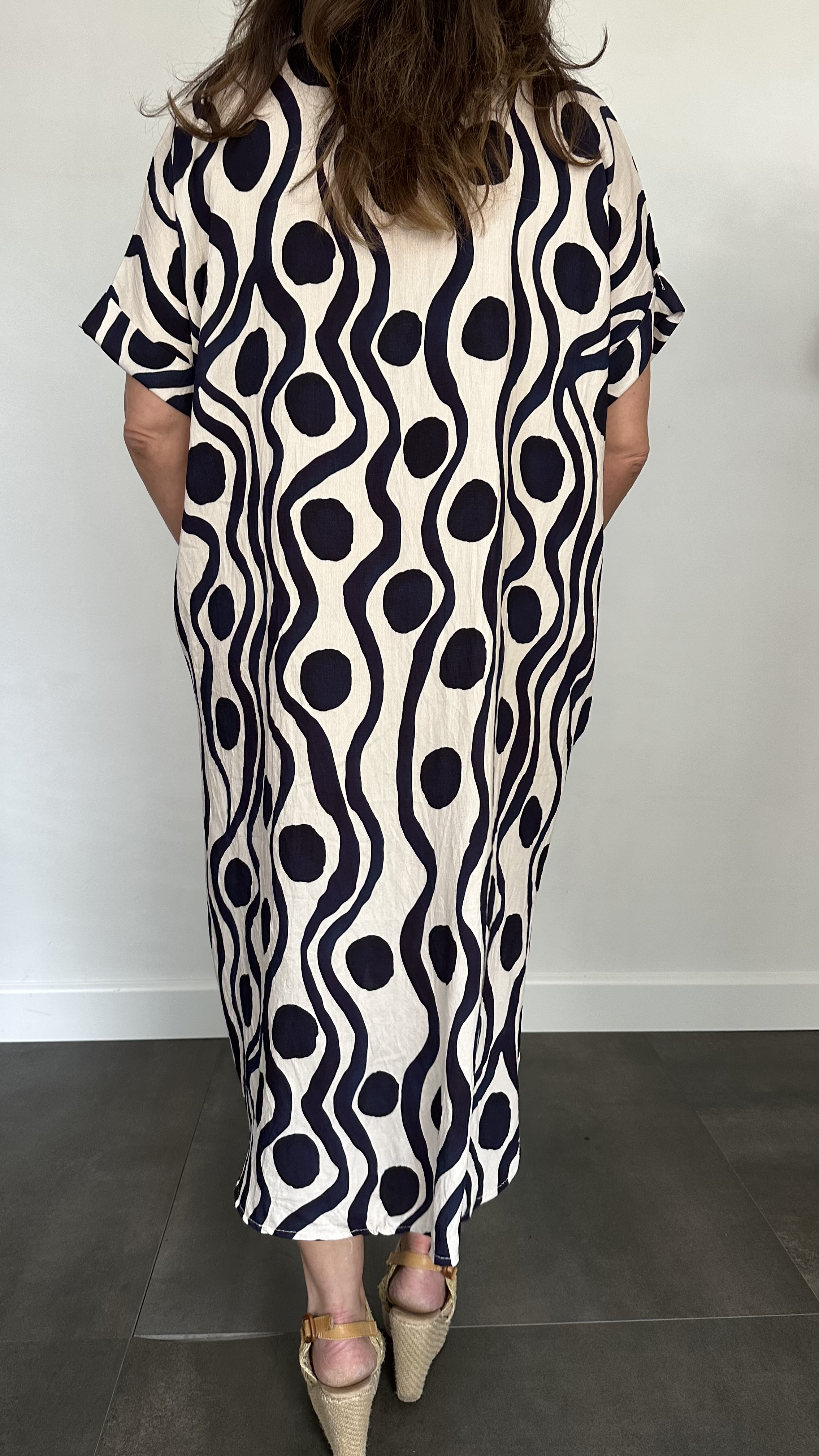 Jurk Leya waves &spots +Size Marine