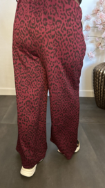 Panter palazzo broek Maud Bordeaux
