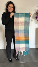 Sjaal Noor turquoise/ oranje