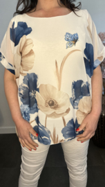 Voile blouse Roos Marine