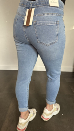 B.S. Joggjeans met elastiek denim blue