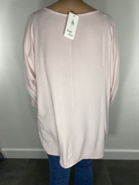 Blouse fonda met ketting zacht roze