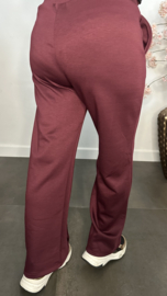 Palazzo broek Mirjam met siernaad Bordeaux