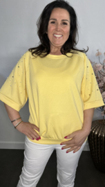 Sweatshirt parels Geel