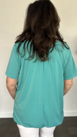 Ballon shirt travel met elastiek mint (licht)