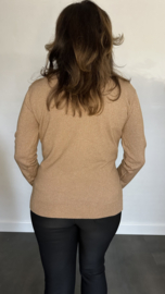 Trui Djess silver sparkle camel