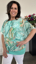 Blouse met boord Avalon mint
