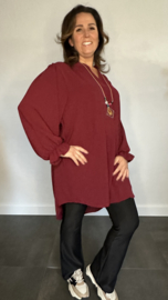 Tuniek Maya lange mouw +SIZE bordeaux