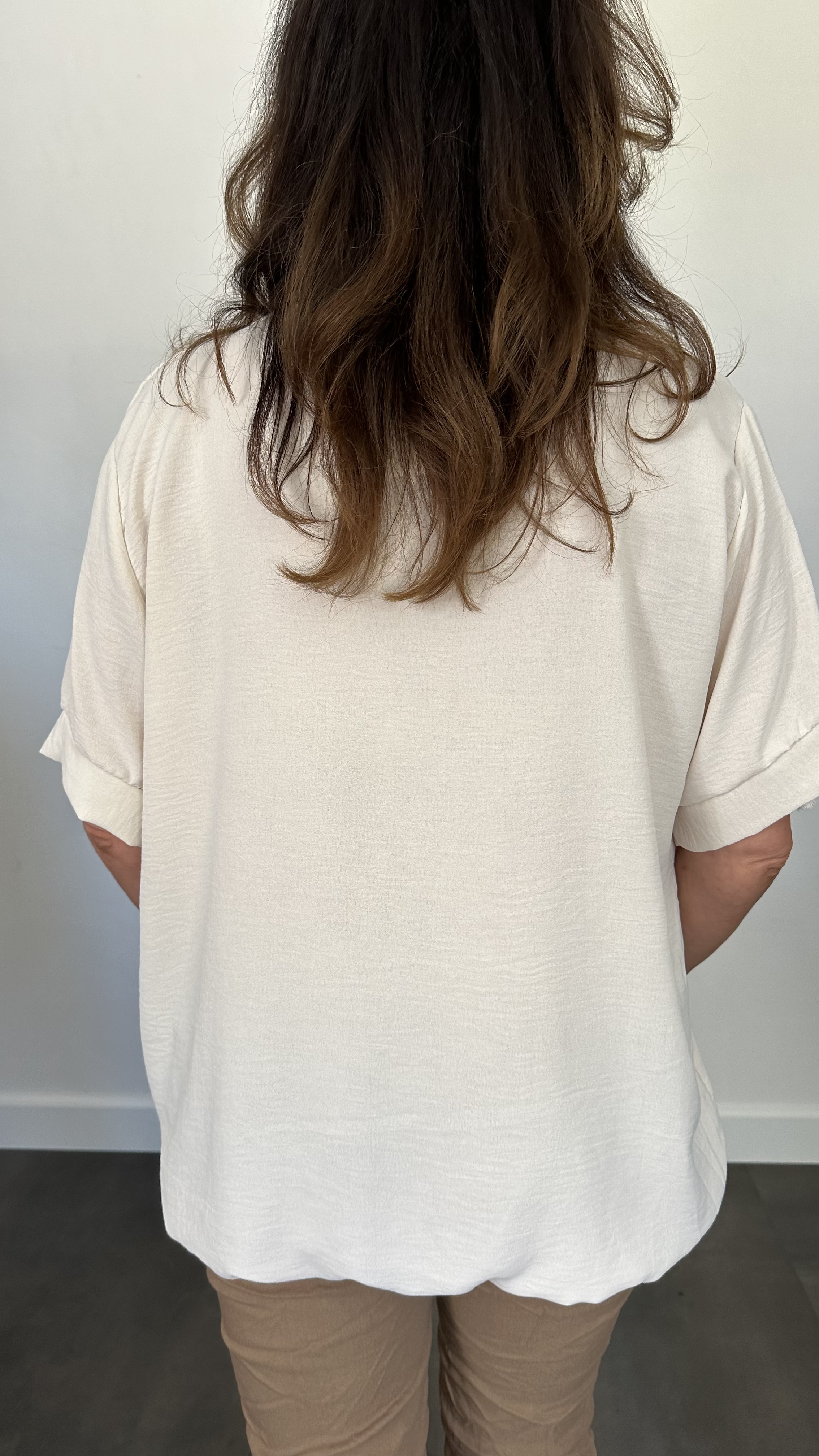 Top Maya korte mouw +SIZE beige