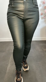 Lederlook tregging G-smack donker groen